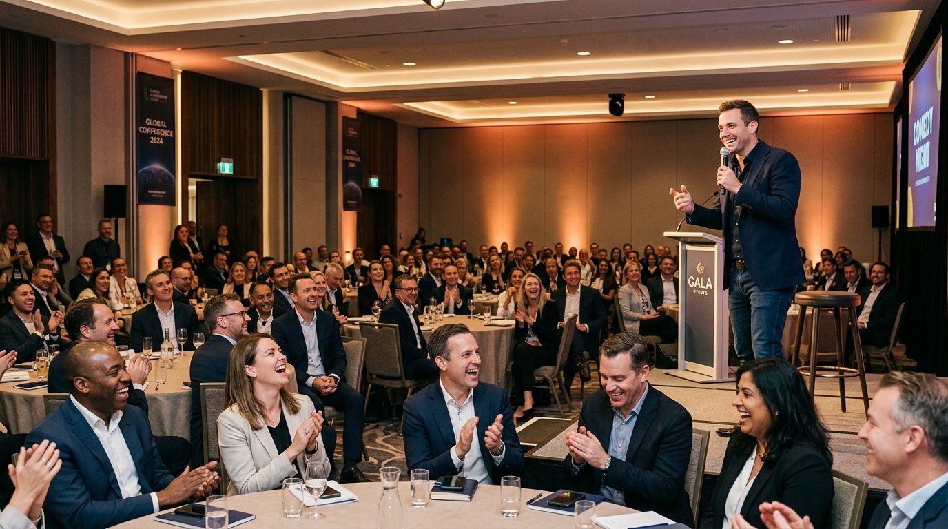 Sådan bruger du stand-up som strategisk element i dit næste firmaevent